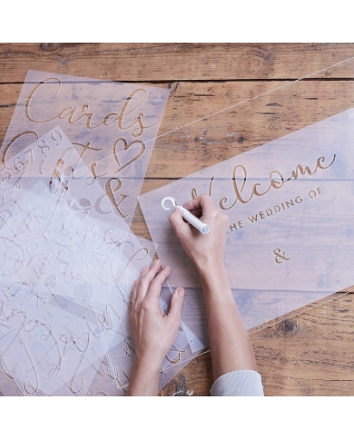 Set de pochoirs 'Wedding