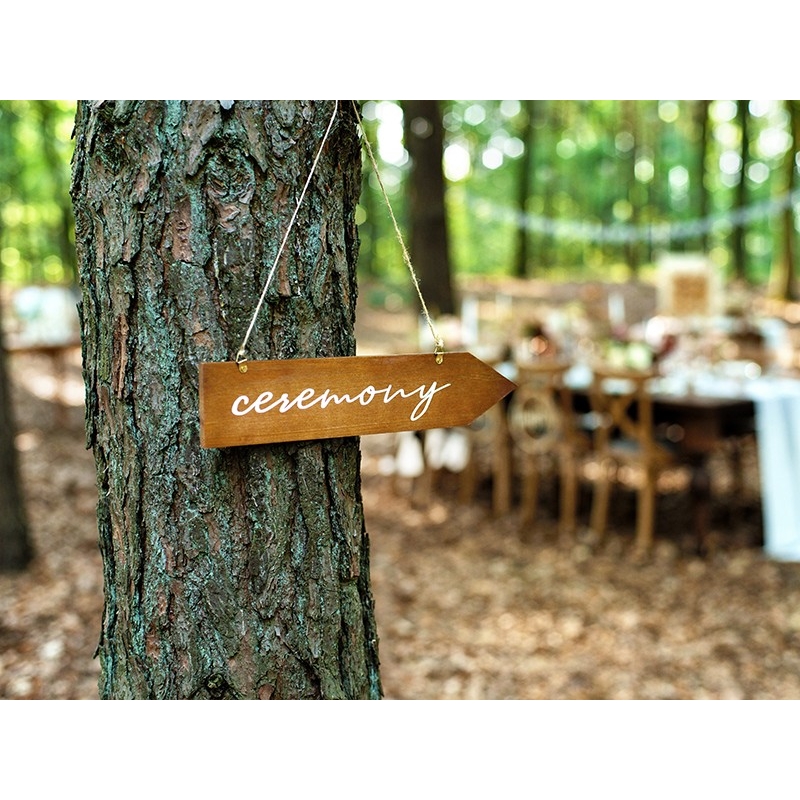 Wegweiser Holz 'Ceremony' - The-Weddingshop