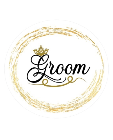 Aufkleber 'Groom Squad' - gold - The-Weddingshop