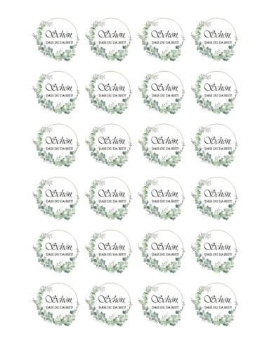 Autocollant 'Schön, dass du da bist - Eucalyptus'