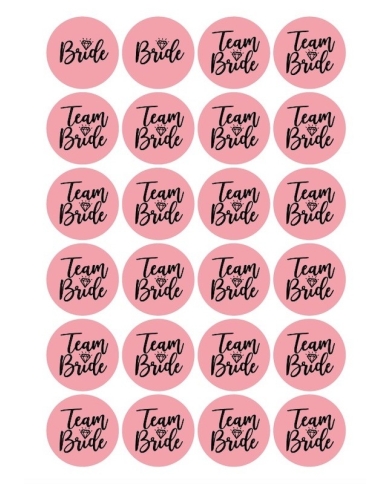 Aufkleber Set 'Team Bride - Diamant'