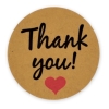 Aufkleber 'Thank you' - Herz