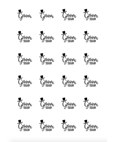 Set Autocollant 'Groom Squad'