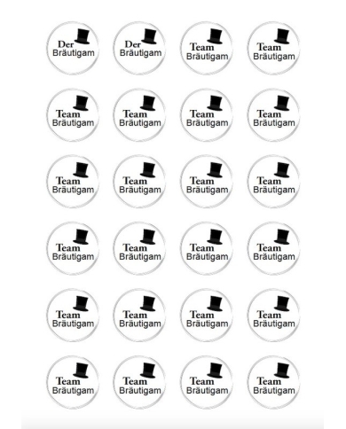 Aufkleber 'Team Bräutigam'