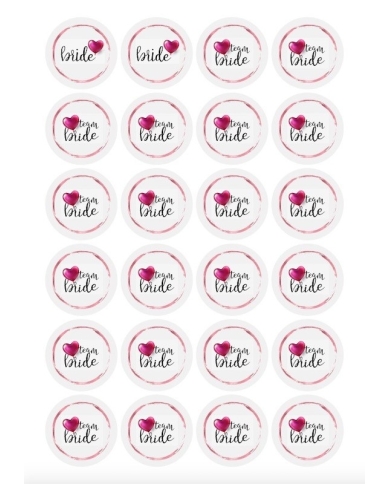 Aufkleber 'Team Bride - Heart'