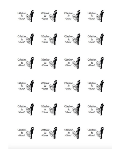 Autocollant personnalisé 'Mariés'