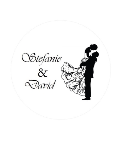 Aufkleber personalisiert 'Brautpaar'