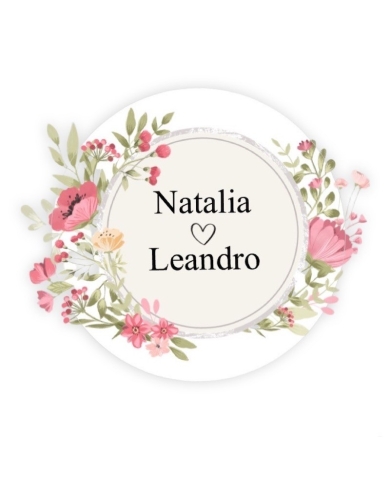 Autocollant personnalisé 'Fleurs & feuilles'