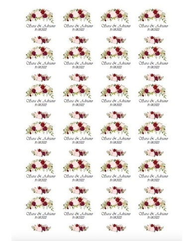 Autocollant personnalisé 'Roses'
