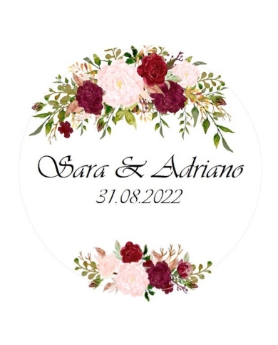 Autocollant personnalisé 'Roses'