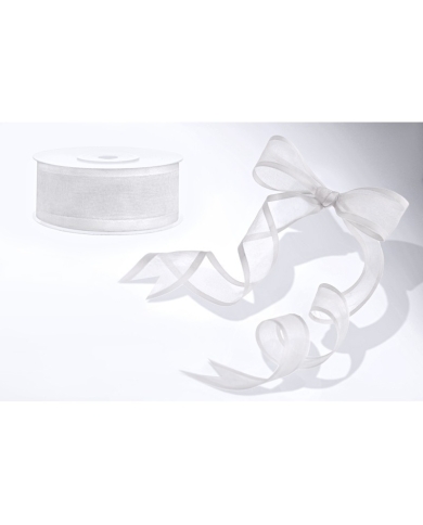 Organzaband mit Satinkante