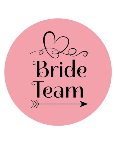 Aufkleber Set 'Team Bride - Heart'