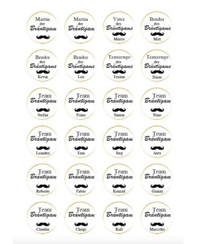 Set Autocollant 'Team Bräutigam' - personnalisé