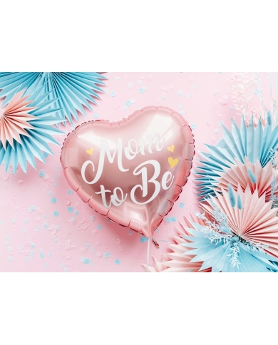 Folienballon Herz 'Mom to be' - rosa