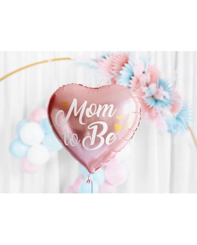 Folienballon Herz 'Mom to be' - rosa