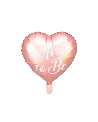 Ballon 'Mom to Be' – Cœur rose