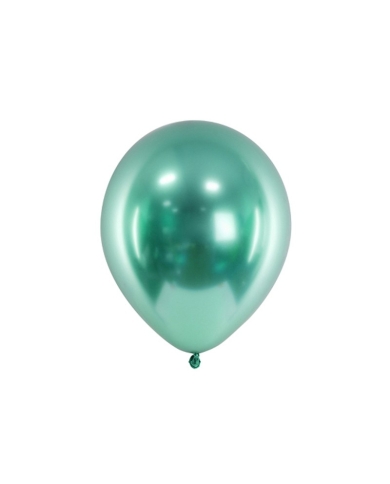 Ballons latex chromé vert - The-Weddingshop