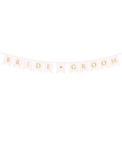 Guirlande 'Bride ♡ Groom' - rose - The-Weddingshop