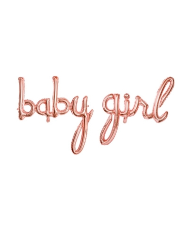 Folienballon 'Baby girl' - roségold