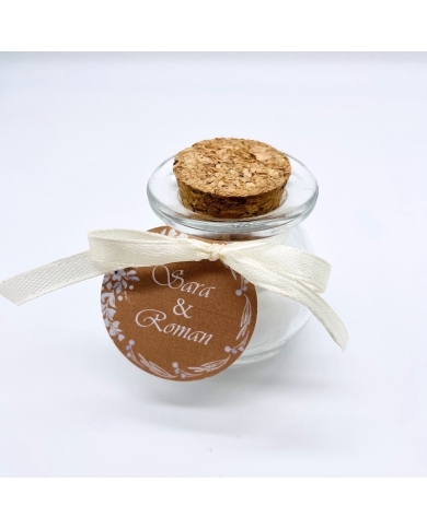 Pendentif personnalisé 'Fleurs blanches'