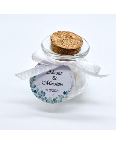 Glasfläschchen personalisiert - Eucalyptus