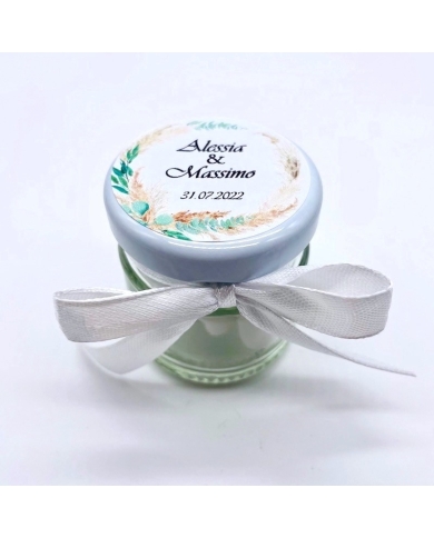 Pot à dragées personnalisé 'Pampas'