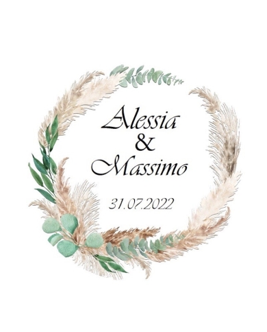 Autocollant personnalisé 'Pampas'