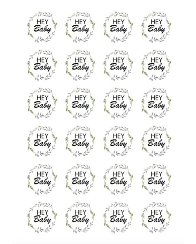 Autocollant 'Hey Baby'