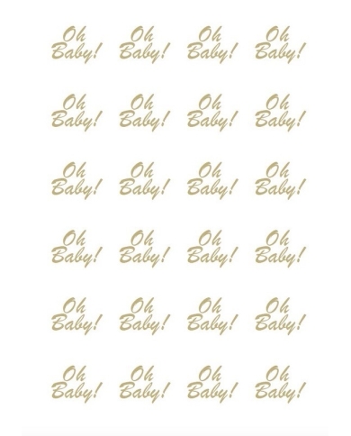 Autocollant 'Oh Baby'