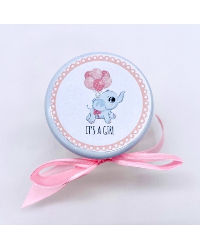 Pot à dragées 'Eléphant de bébé - It's a Girl'