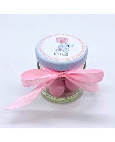 Autocollant 'Eléphant de bébé - It's a Girl'