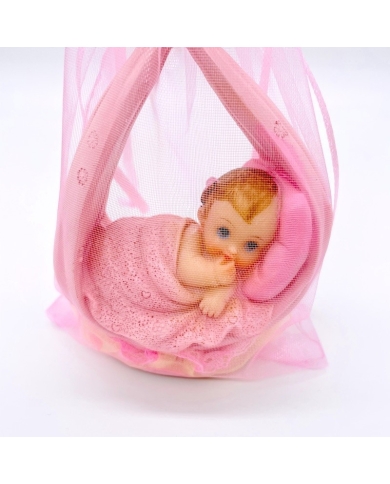 Organzabeutel 'Baby im Tuch' - Rosa