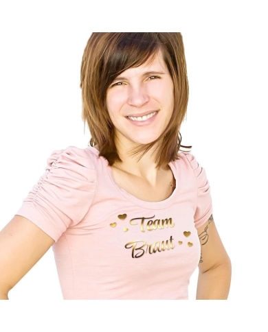 Aufbügelbild 'Team Braut' - gold