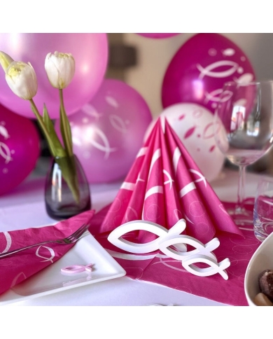 Deko Set 'Fisch Motiv' - rosa