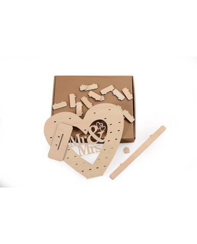 Présentoir Coeur en bois pour Chocolat