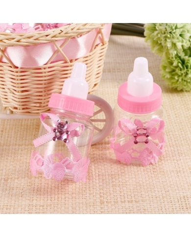 Taufe Gastgeschenk - Babyflasche rosa