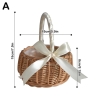 Streukörbchen 'Rattan mit Schleife' - The-Weddingshop.ch