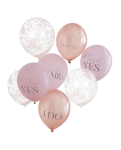 8 Ballons EVJF Poudré - The-Weddingshop