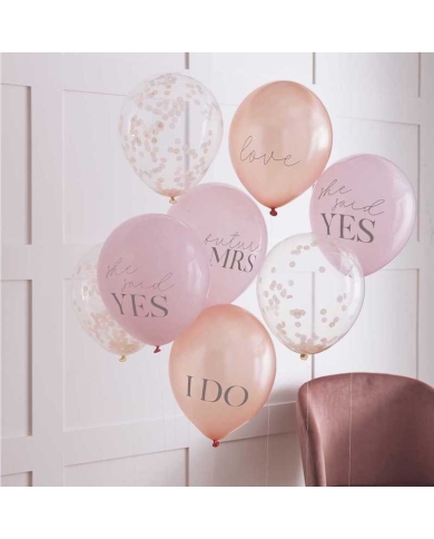 8 Ballons EVJF Poudré - The-Weddingshop
