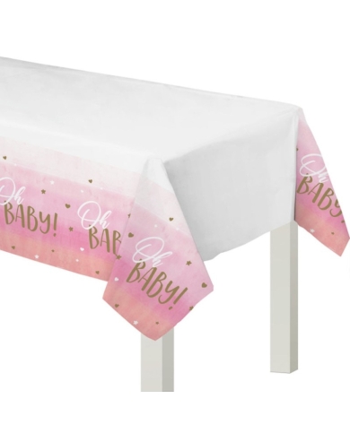 Nappe en papier 'Oh Baby' - rose - The Weddingshop