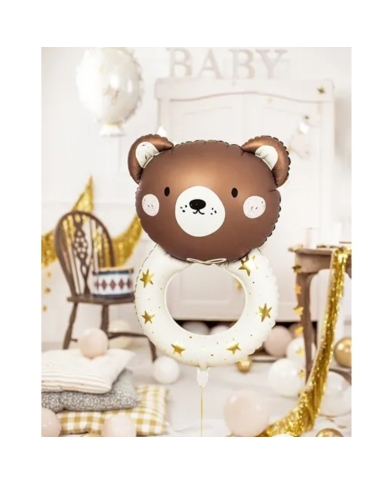 Folienballon 'Teddybär Rassel'