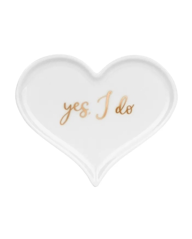 Ringschale Herz 'Yes I do' - Porzellan - The-Weddingshop