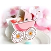 10 Kinderwagen Kartonagen rosa