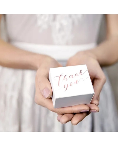 Cadeau invité - Boîtes à dragées 'Thank you' / The-Weddingshop
