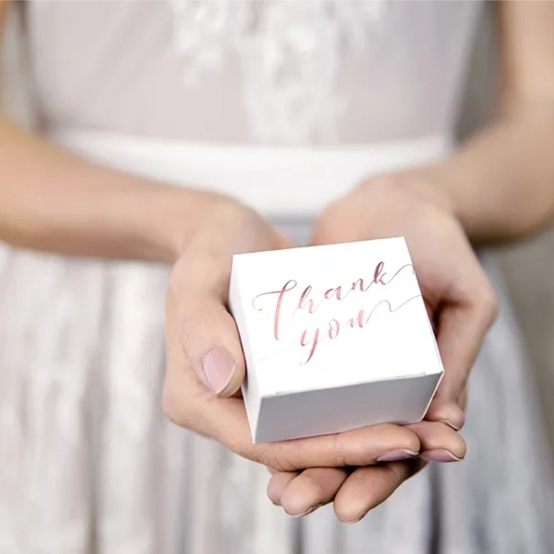 Cadeau invité - Boîtes à dragées 'Thank you' / The-Weddingshop