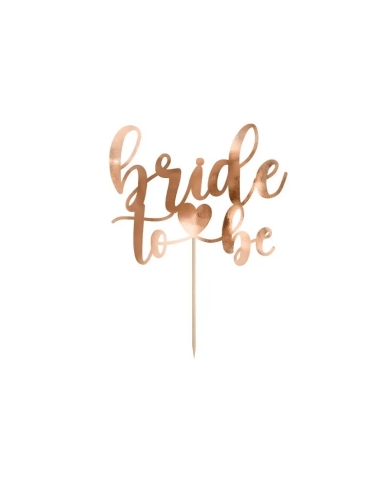 Cake topper 'Bride to be' - rose gold / The-Weddingshop