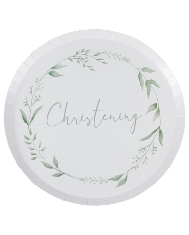 Pappteller 'Christening' (8 Stück)