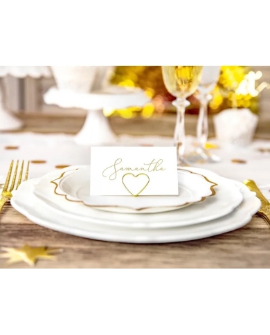 Tischkartenhalter 'Heart' - Gold (10 Stück)