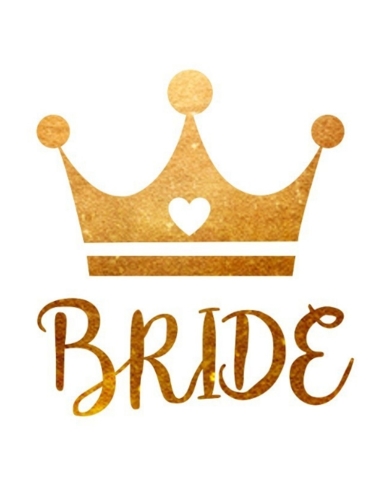 Tatouage 'Team Bride Couronne' - or