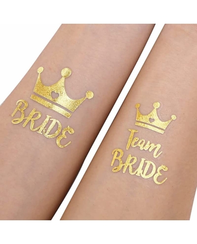 Tatto 'Bride Krone' - gold